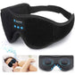 Wireless Bluetooth Sleep Mask — Blackout Eye Mask with Built-In Stereo Audio, Adjustable Comfort Fit