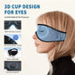 Wireless Bluetooth Sleep Mask — Blackout Eye Mask with Built-In Stereo Audio, Adjustable Comfort Fit