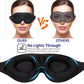 3D Contoured Sleep Mask – Total Light Blocking, Zero Eye Pressure, Adjustable Strap