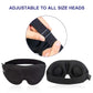3D Contoured Sleep Mask – Total Light Blocking, Zero Eye Pressure, Adjustable Strap